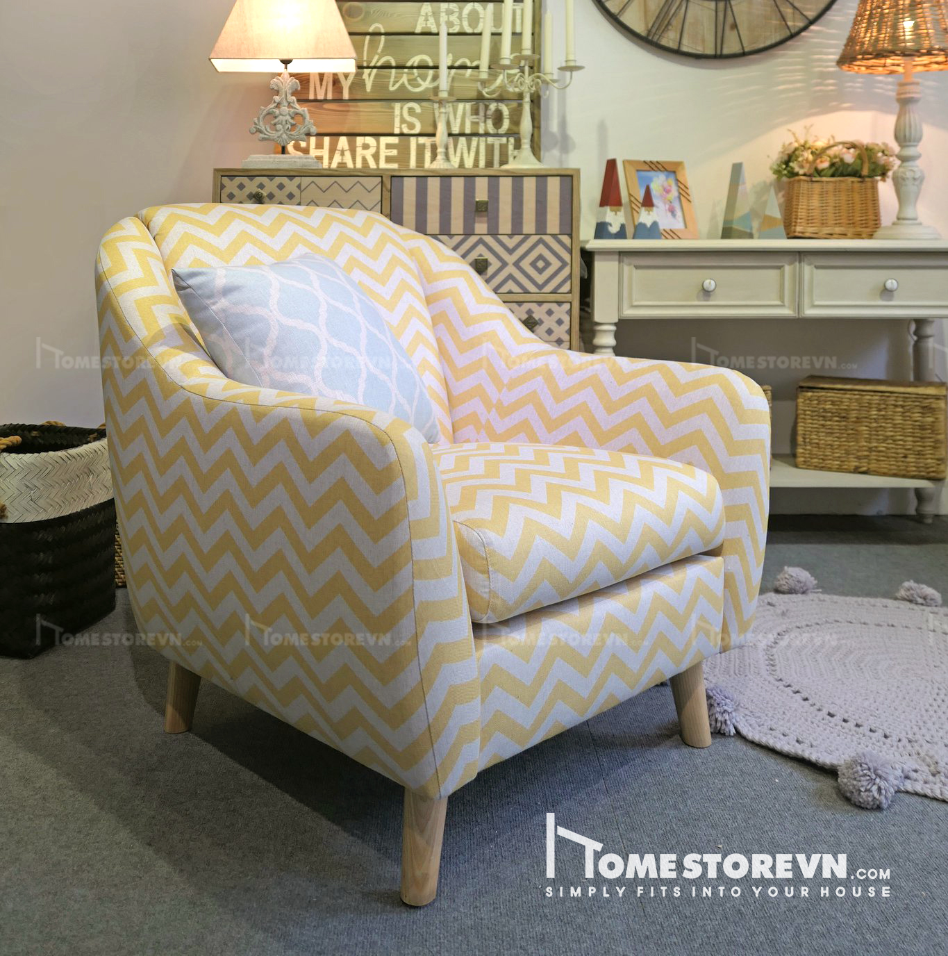 Sofa đơn tay lượn - SFD18