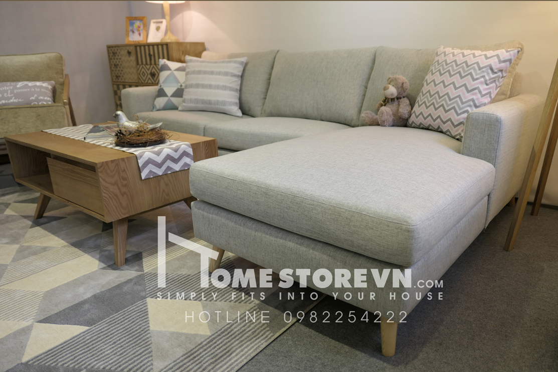 Sofa góc L tay thẳng dài 2m4 - SF19