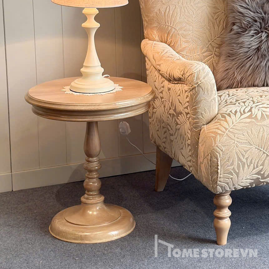 Tab tròn Vintage 01 - màu nâu Pháp - TAP7