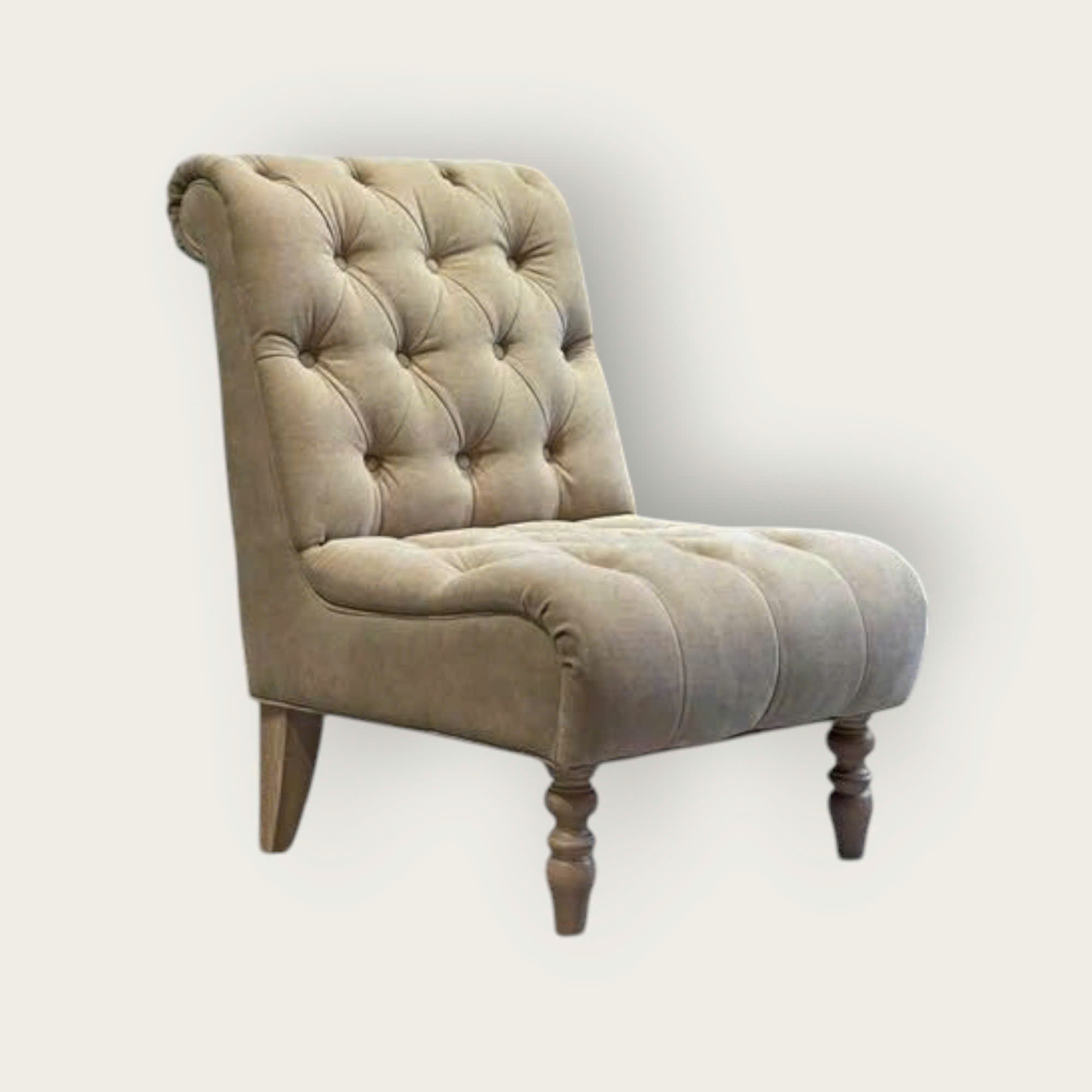 Sofa đơn không tay lưng nút
