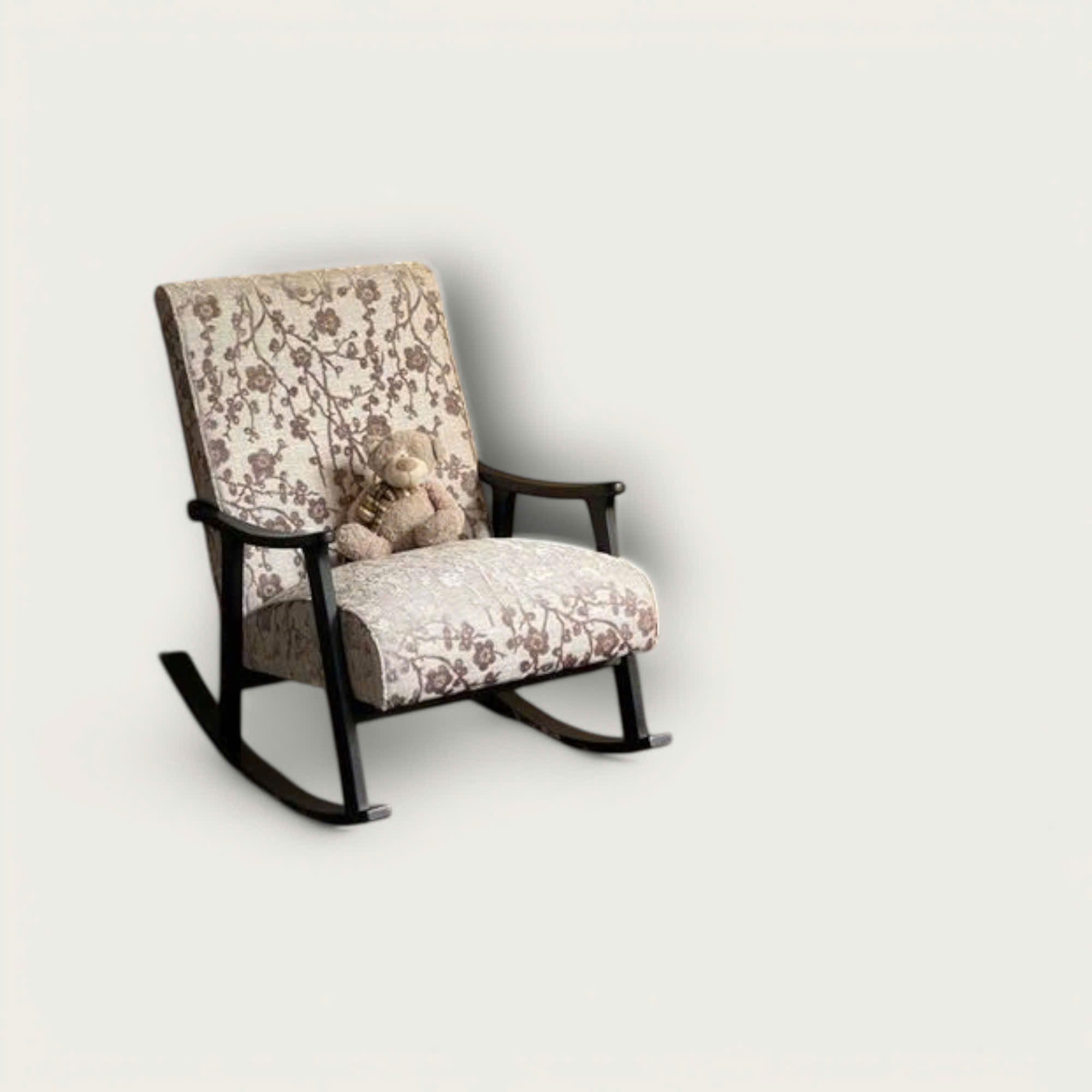 Ghế đệm liền vải 3D hoa mai tím - BB1