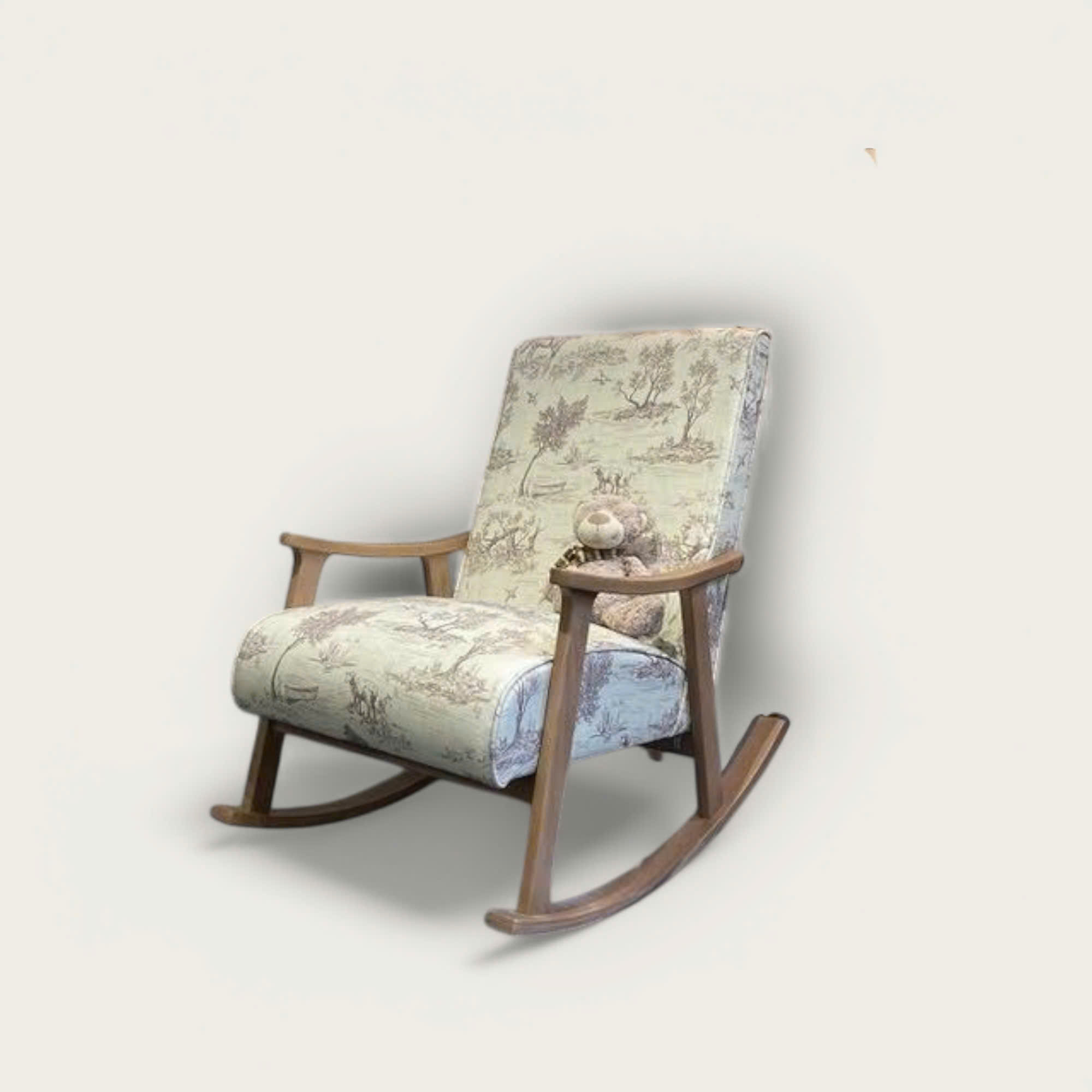 Ghế đệm liền vải đồng quê nâu - BB7