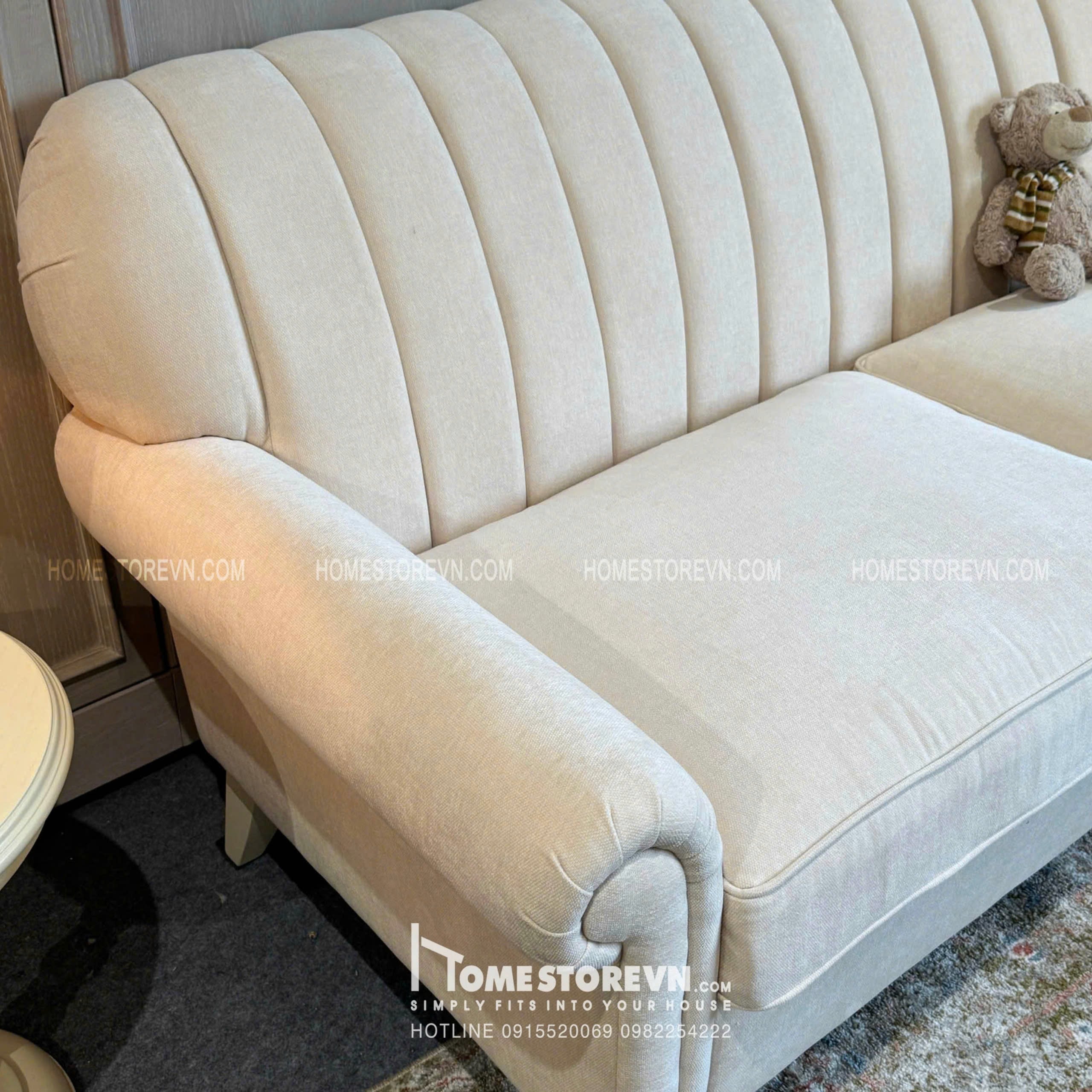 Sofa tay cuộn lưng múi dài 1m8 - SF21