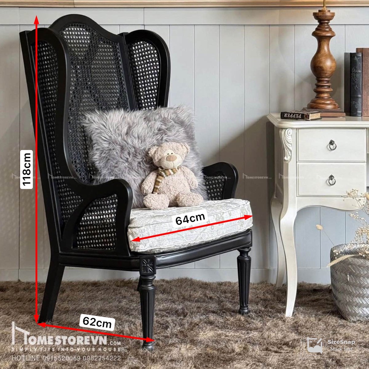 Ghế đơn lưng mây - SFD21