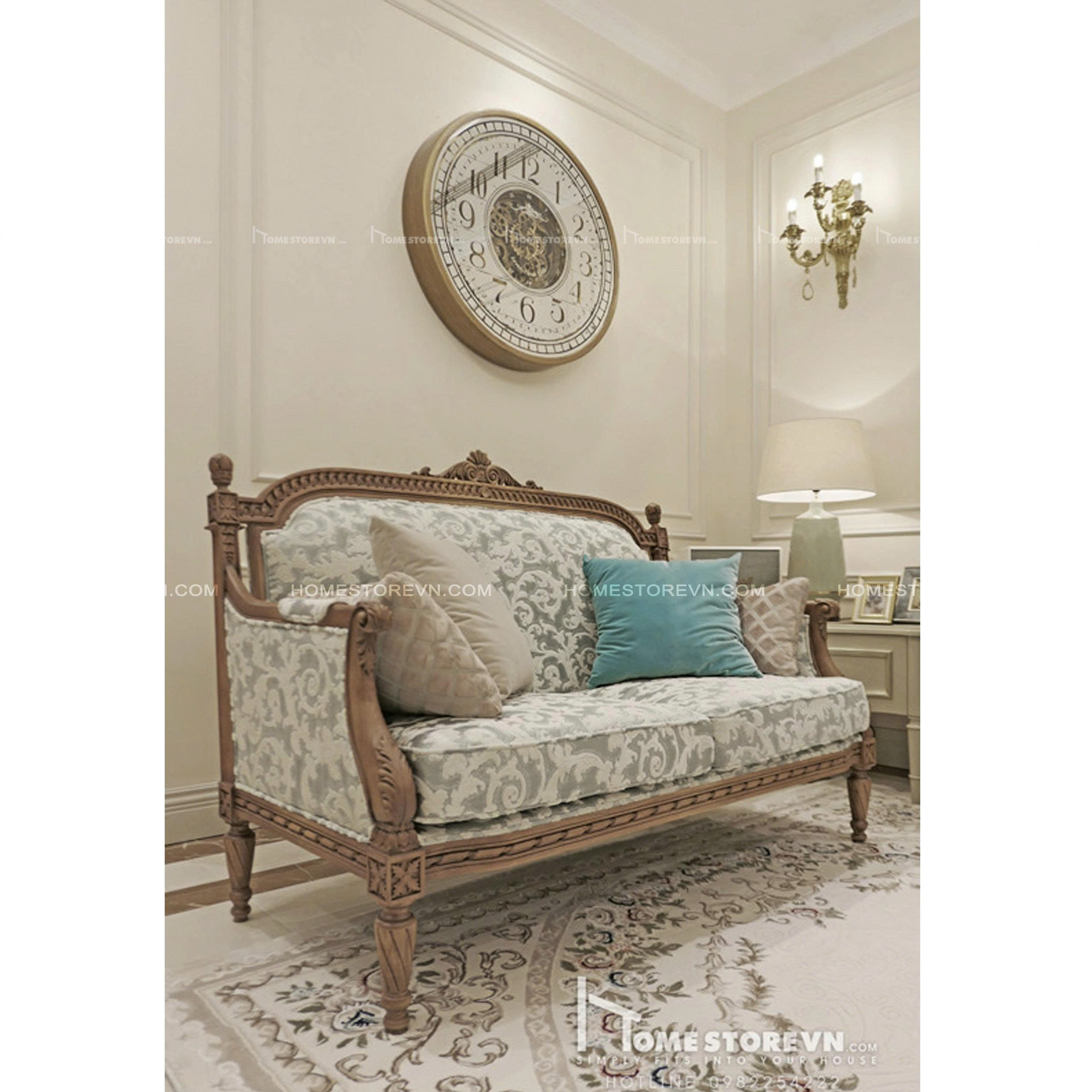 Sofa gỗ vintage - 1m8