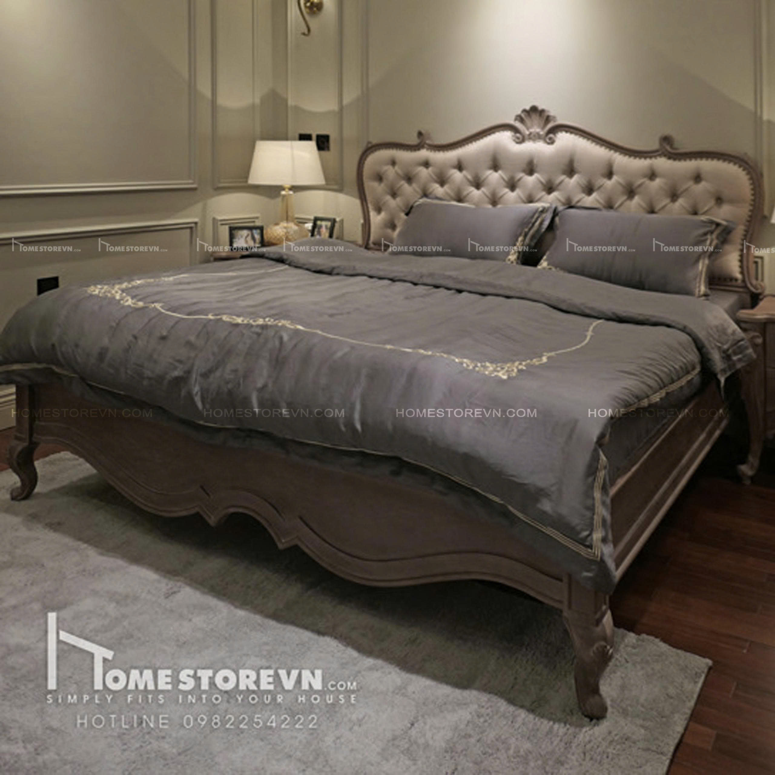 Giường gỗ cổ điển 02 - GI7