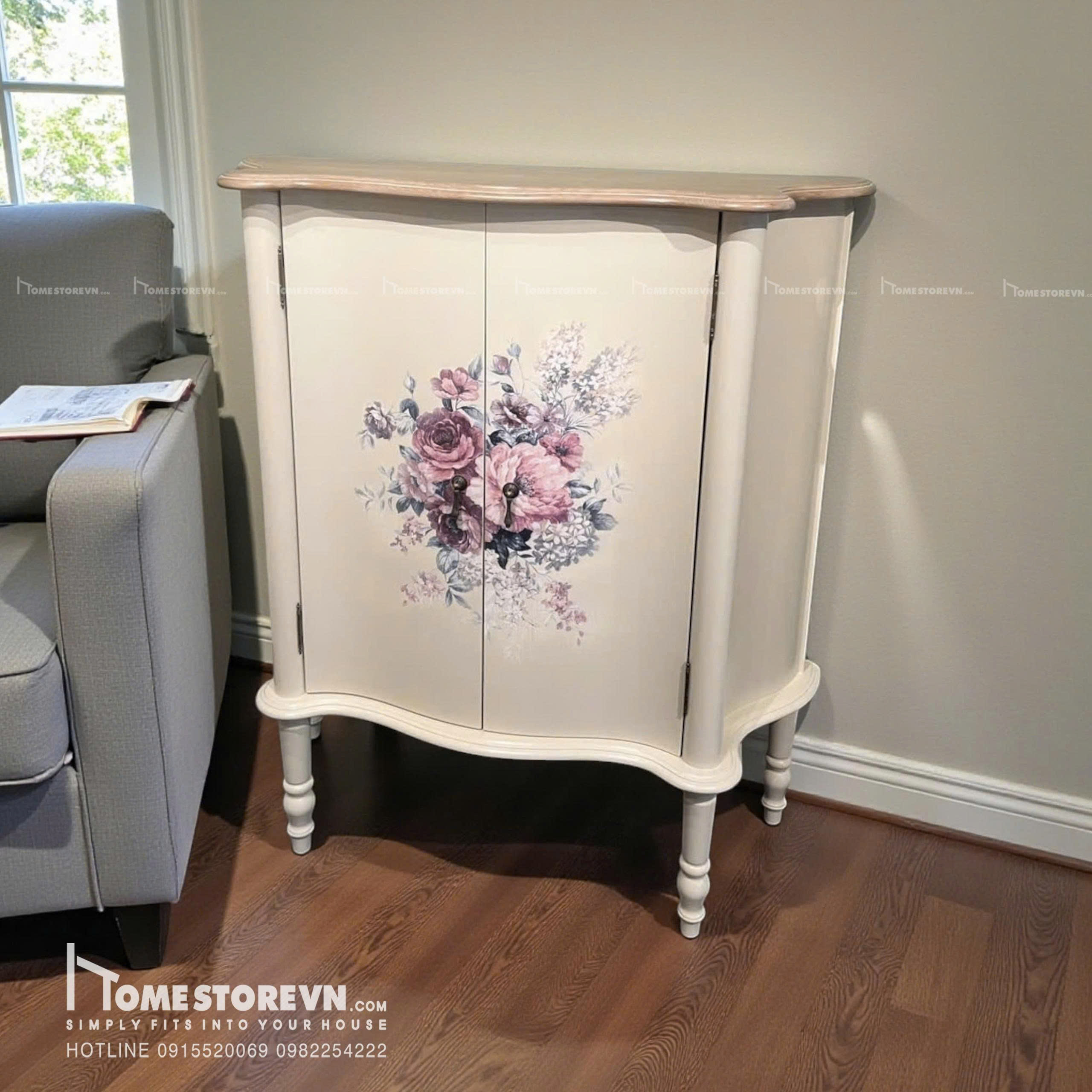 Tủ mặt cánh hoa - TTR2