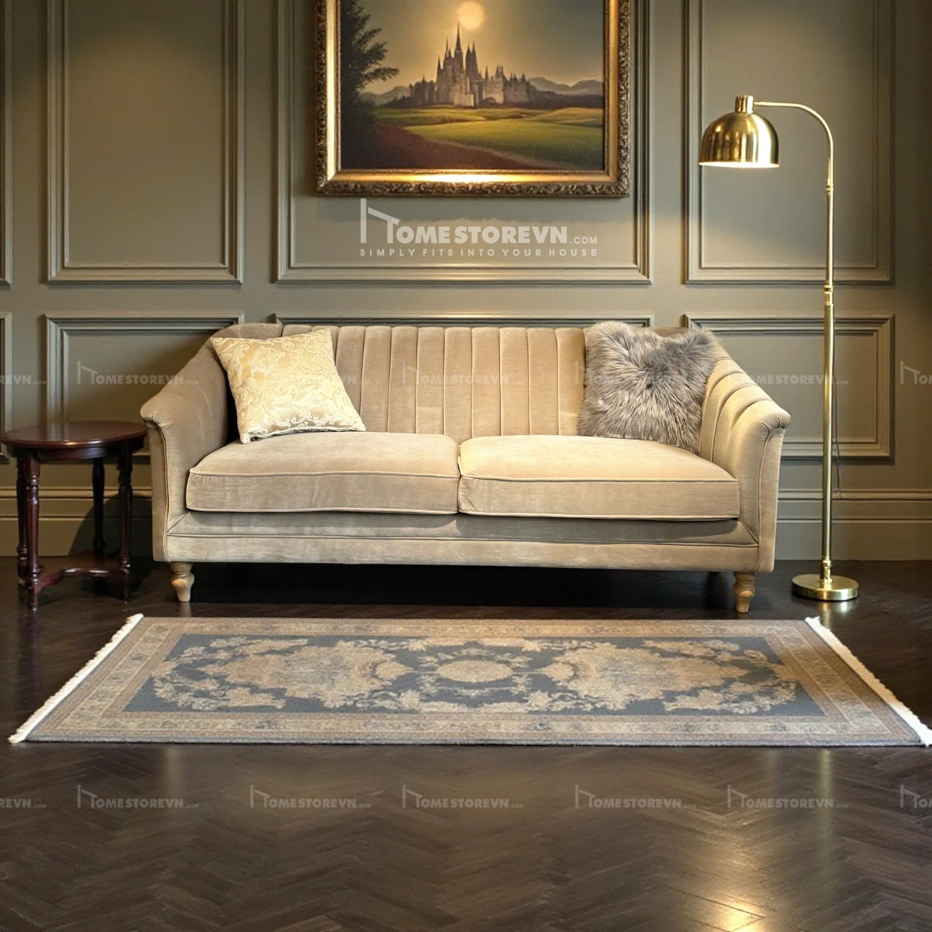 Sofa Tifany múi dọc dài 2m - SF4