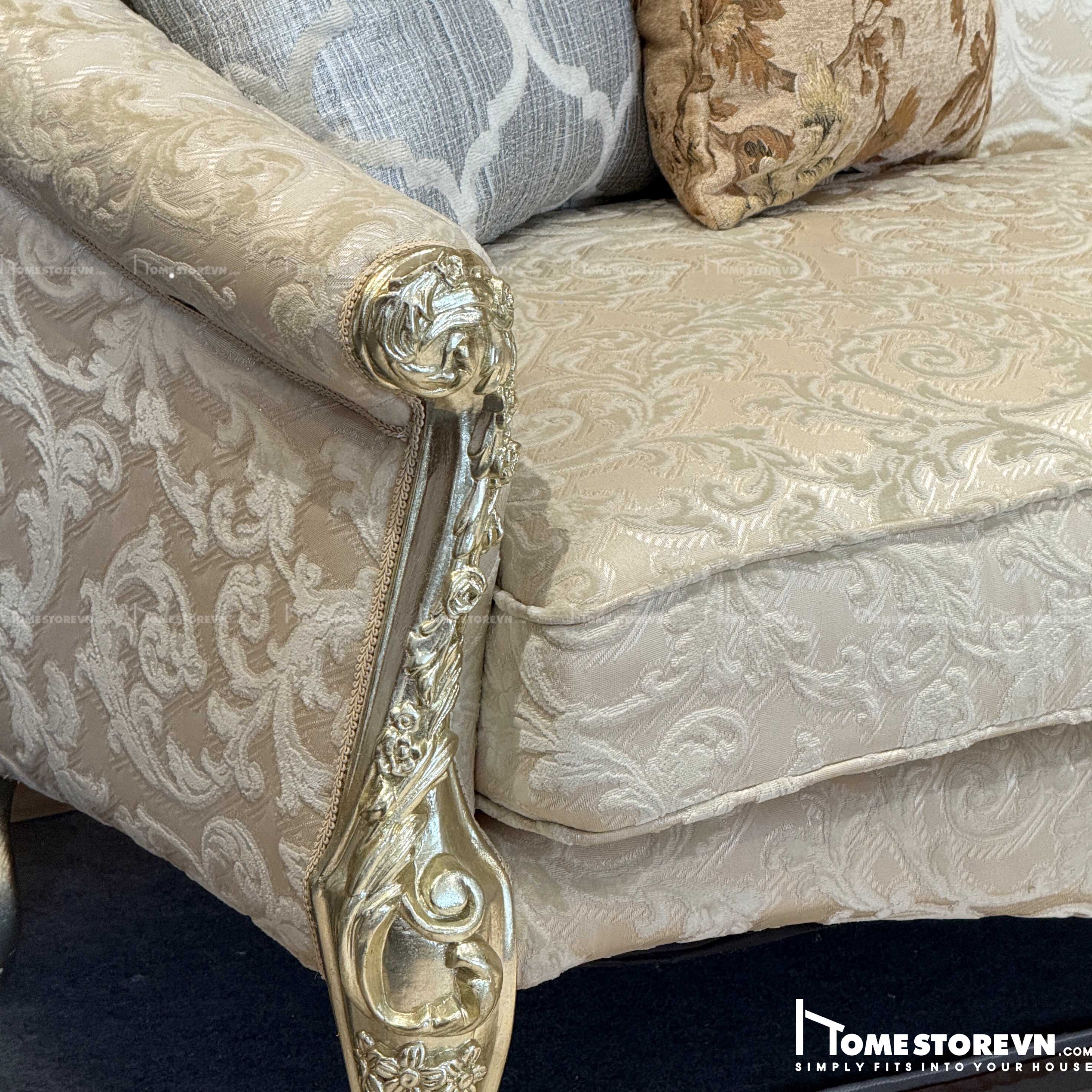 Sofa cổ điển dát vàng 2m - SF20