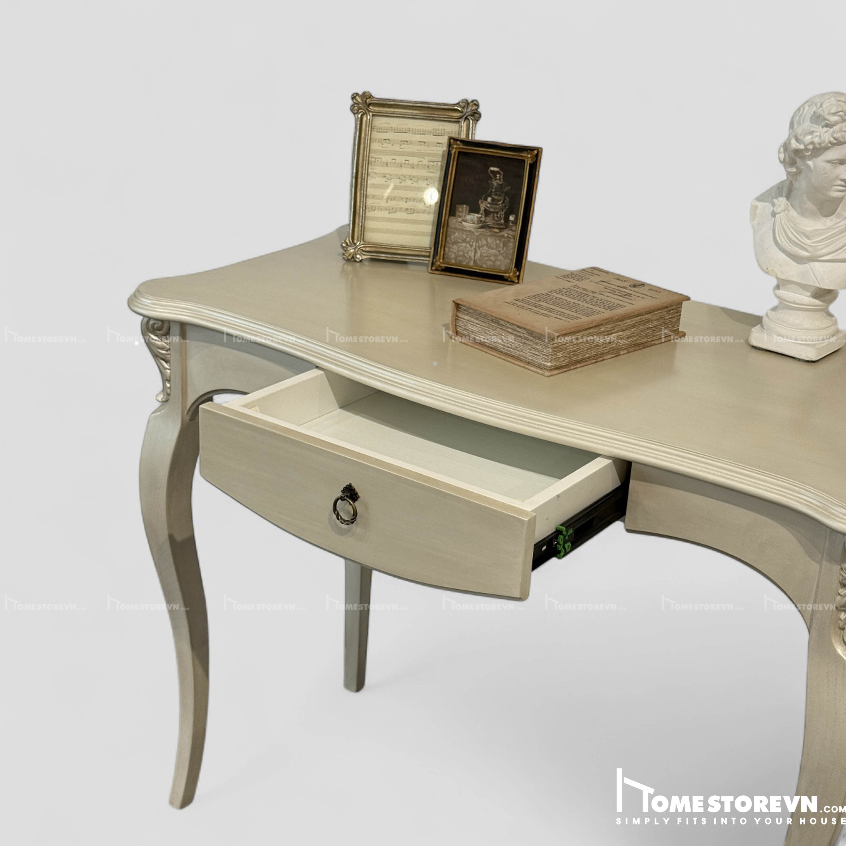Bàn làm việc chân cong Champagne - BLV3