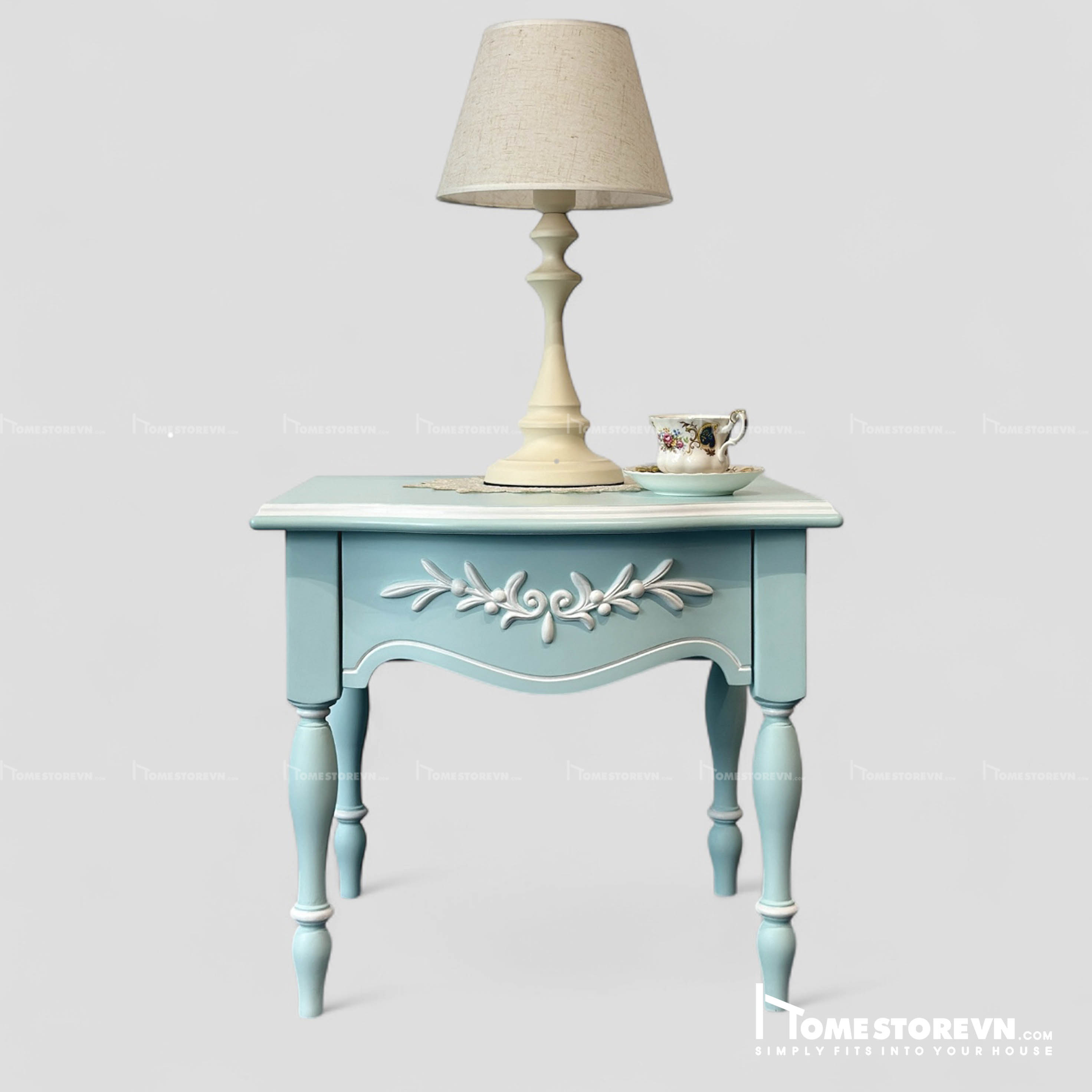 Tap vintage 03 - xanh da trời hoa nổi -TAP3