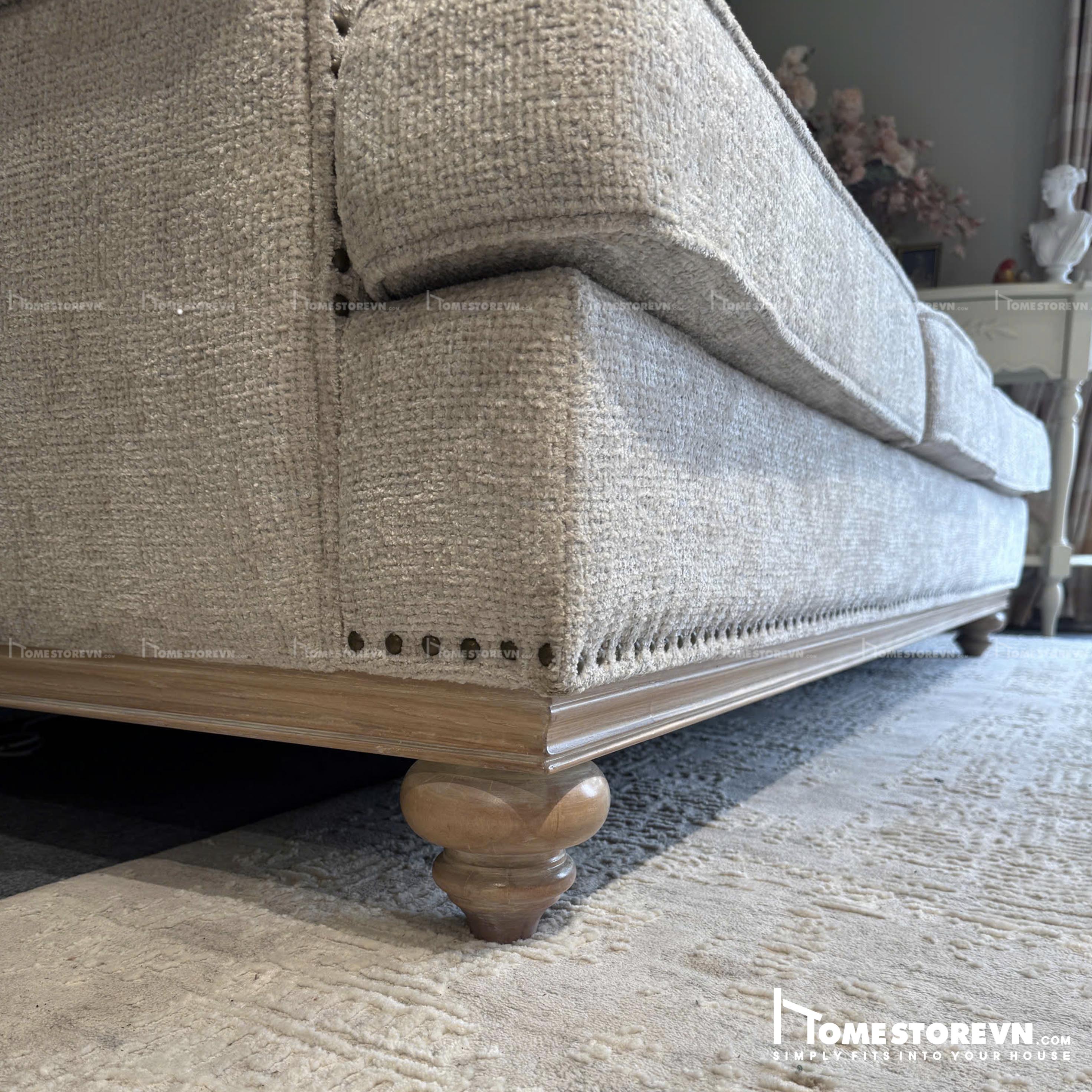 Sofa tay cuộn âm lưng kép dài 2m2 - SF24