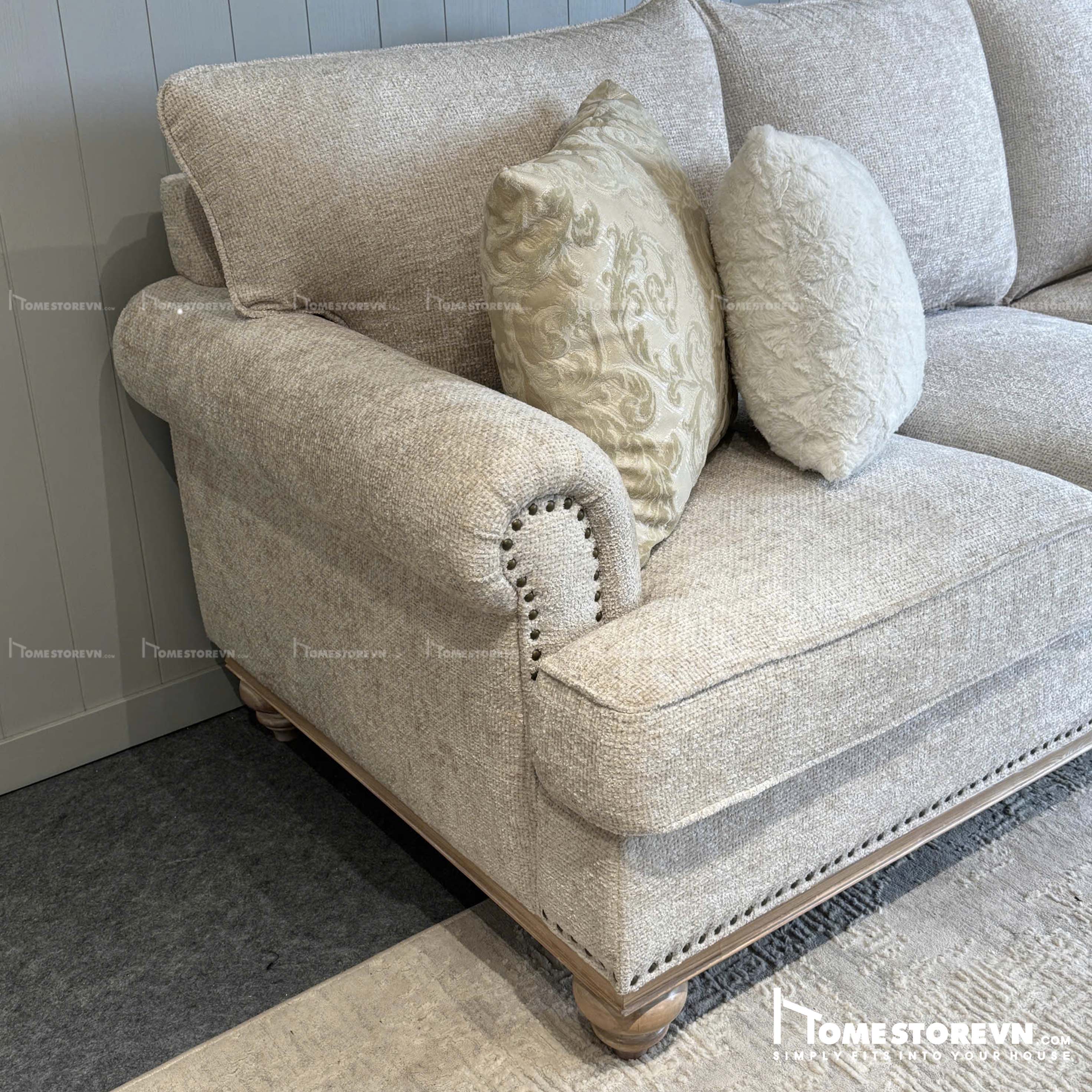 Sofa tay cuộn âm lưng kép dài 2m2 - SF24