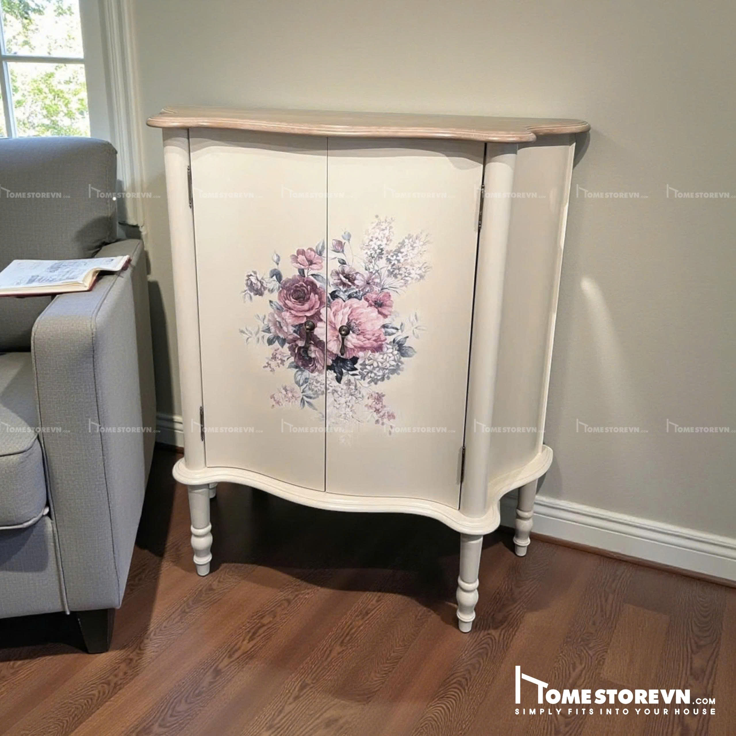 Tủ mặt cánh hoa - TTR2