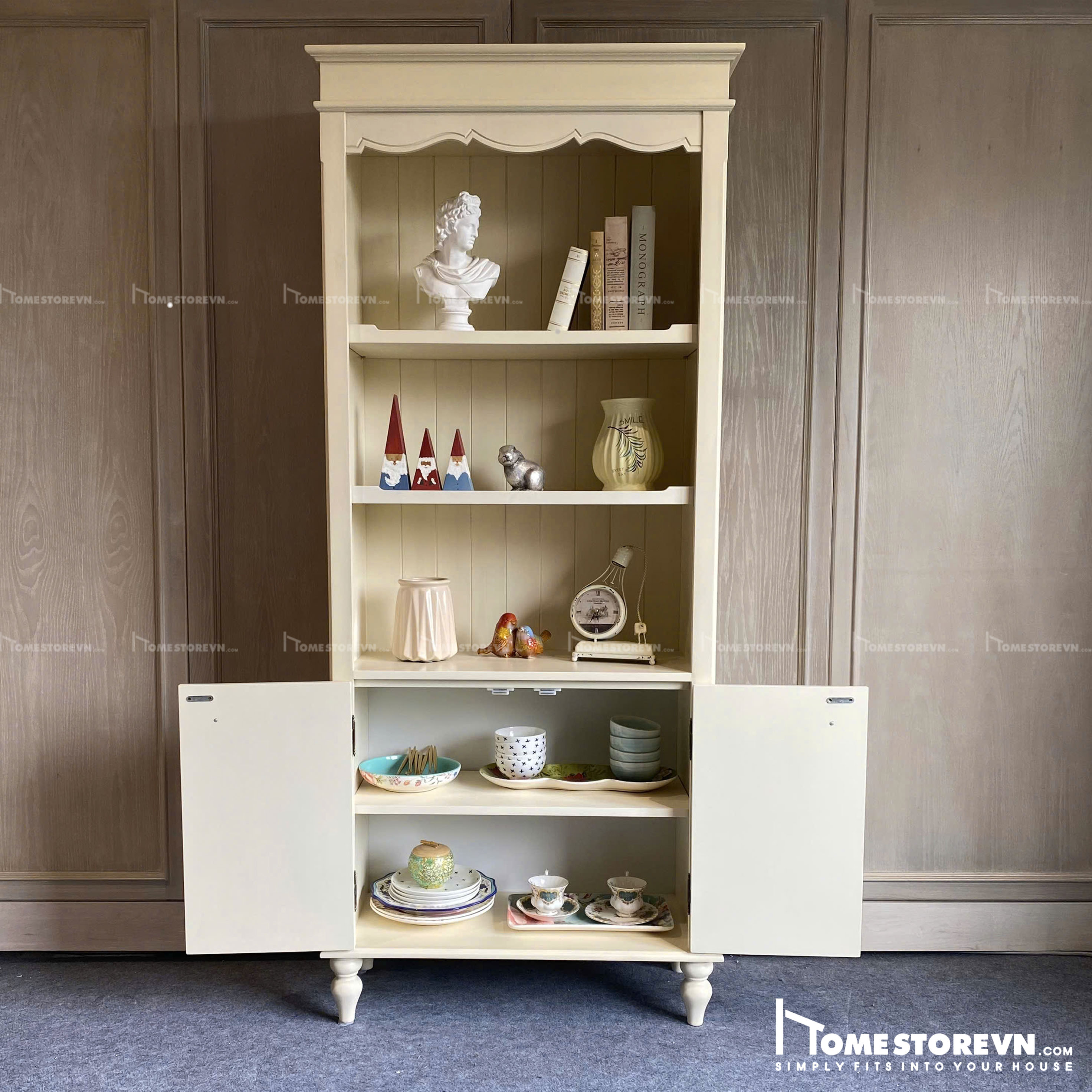 Tủ cao trang trí vintage - TTR9