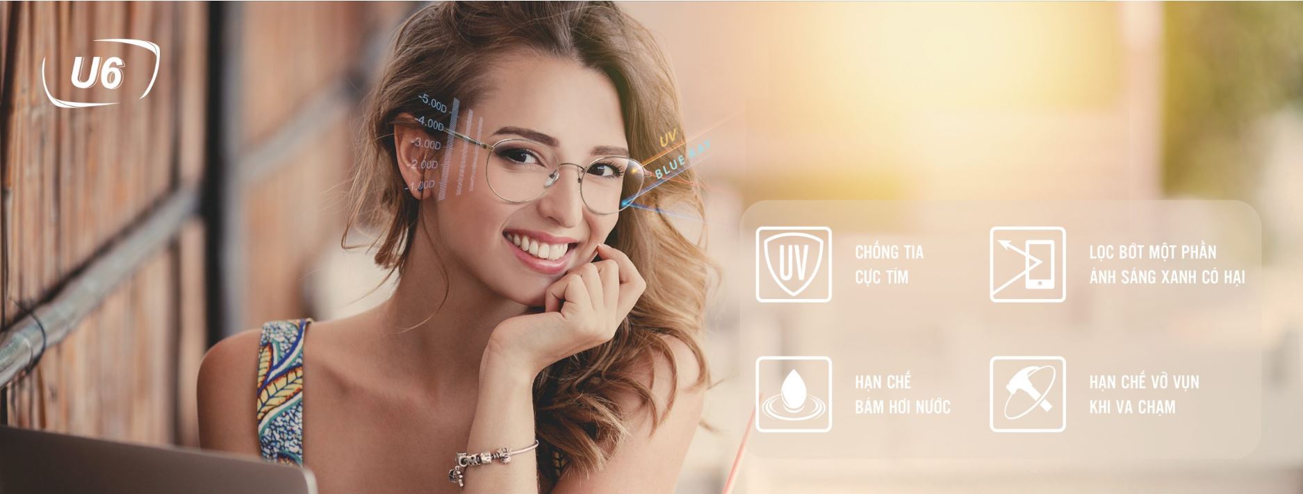 Tròng Kính Chemi U6 – Bảo Vệ Đôi Mắt khỏi tia cực tím và ánh sáng xanh