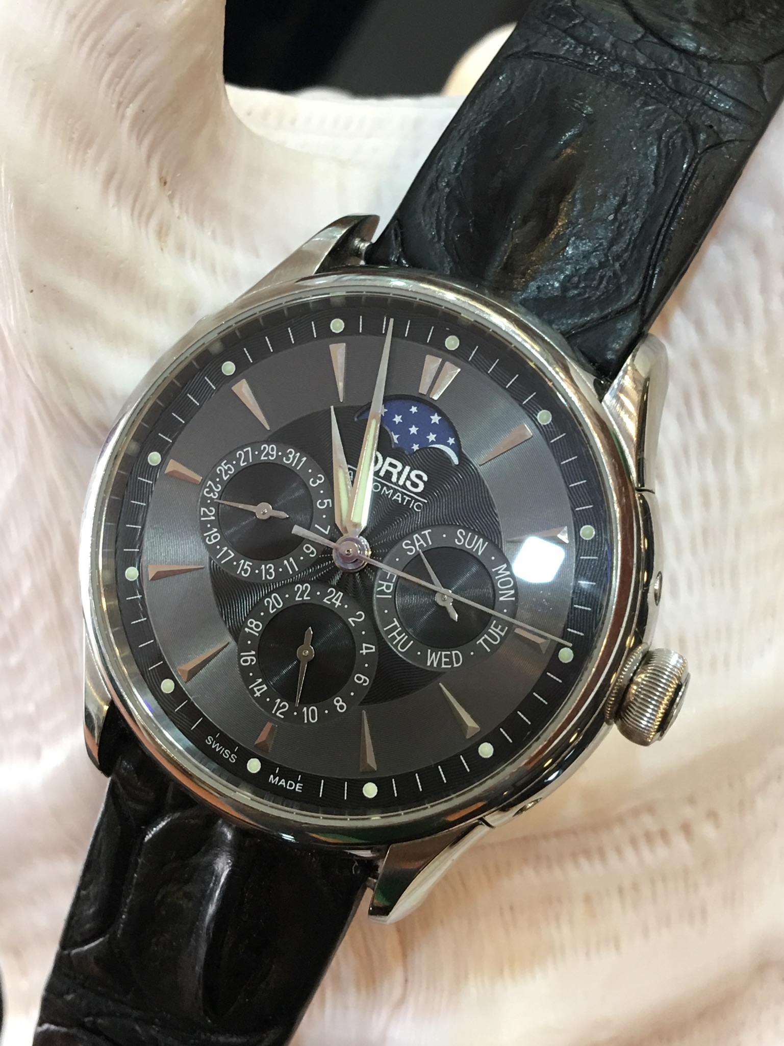 ORIS Artelier Complication (Moonphase, day - date, GMT. size 40,5 mm)