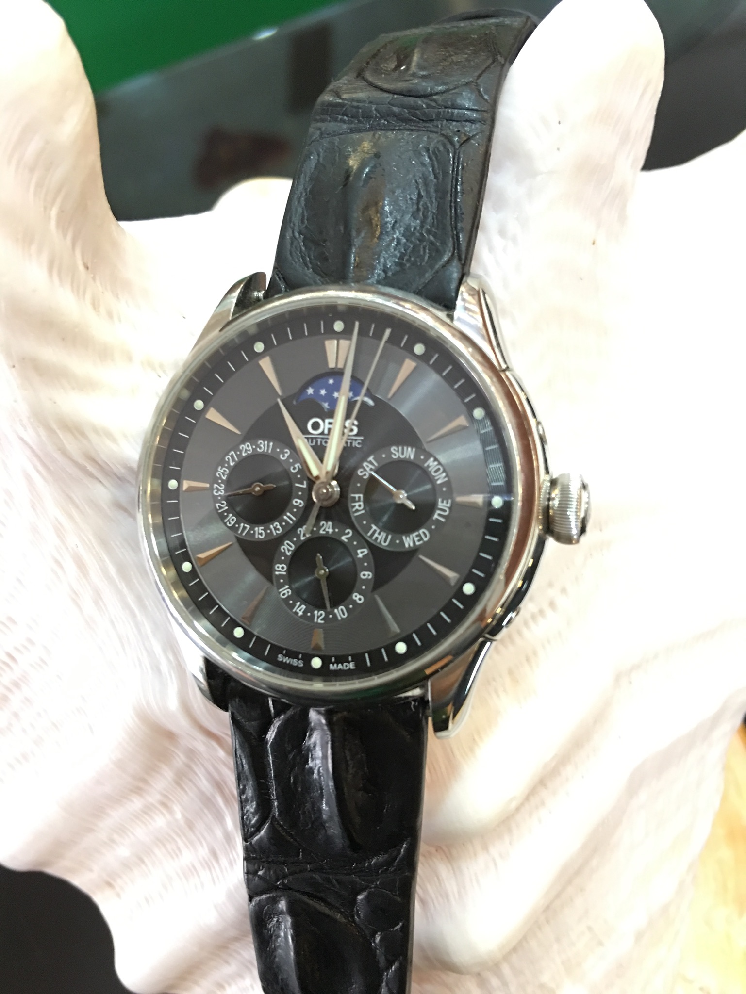 ORIS Artelier Complication (Moonphase, day - date, GMT. size 40,5 mm)