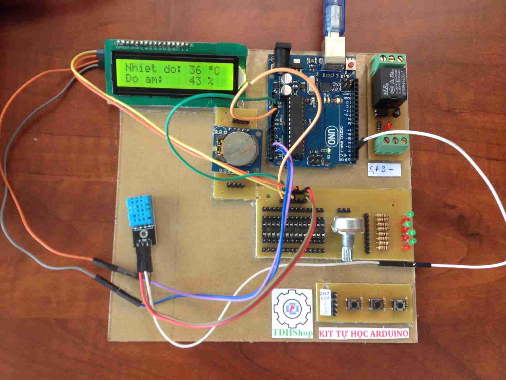 bộ tự học arduino và DHT11