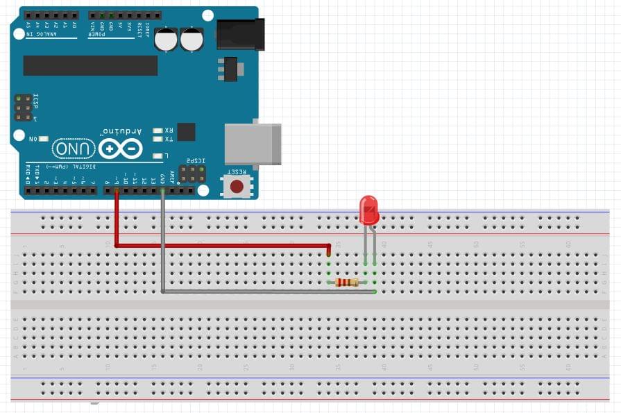 thực hành arduino và breadboard với led