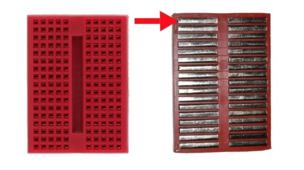 lớp dưới của breadboard