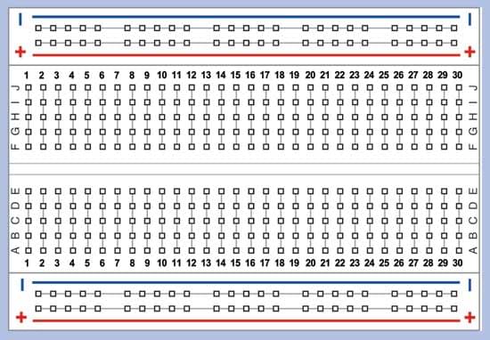 sơ đồ chân của breadboard 