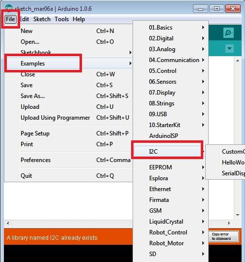 kiểm tra lại thư viện đã có trong arduino IDE chưa
