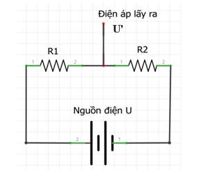 cầu phân áp sử dụng điện trở