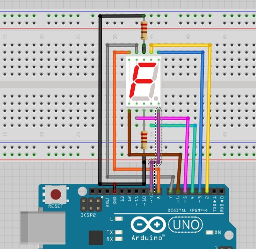 lập trình arduino điều khiển led 7 đoạn