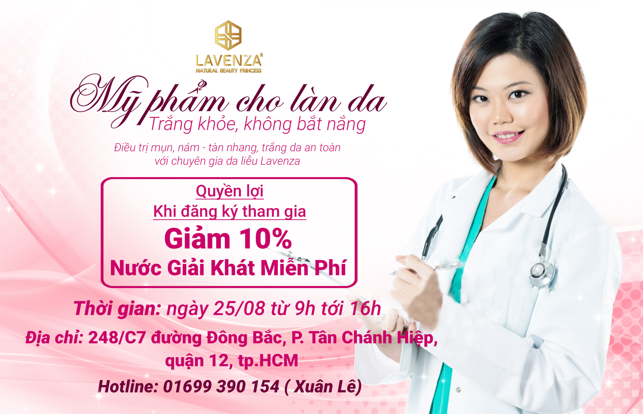 Lavenza tổ chức khám da miễn phí tại Quận 12 - TPHCM