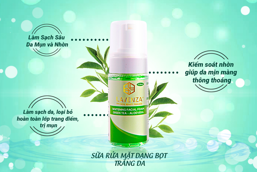 sữa rửa mặt trà xanh lavenza