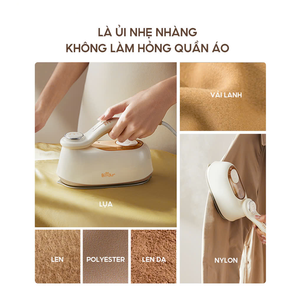 Bàn là / bàn ủi hơi nước cầm tay Bear IR-4H15H áp suất cao phun hơi mạnh mẽ