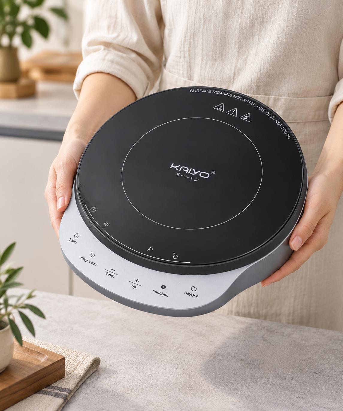Bếp từ đơn lõi đồng Kaiyo dáng tròn model KIH-426 công suất 1800W