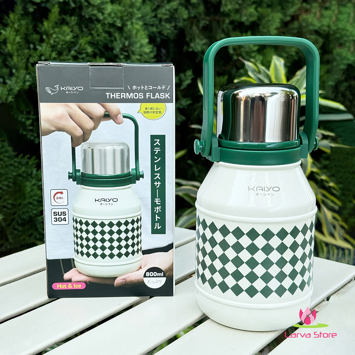 Phích Giữ Nhiệt 2 Lớp Inox 304 Kaiyo 800ml