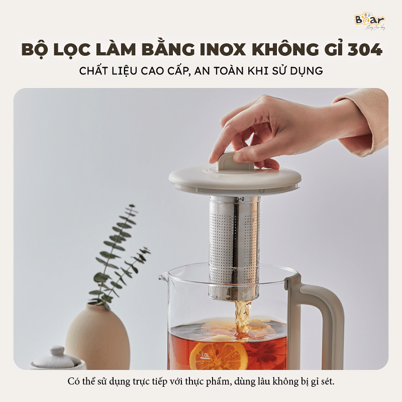 Bình Pha Trà Giữ Nhiệt Bear SB-PT15K