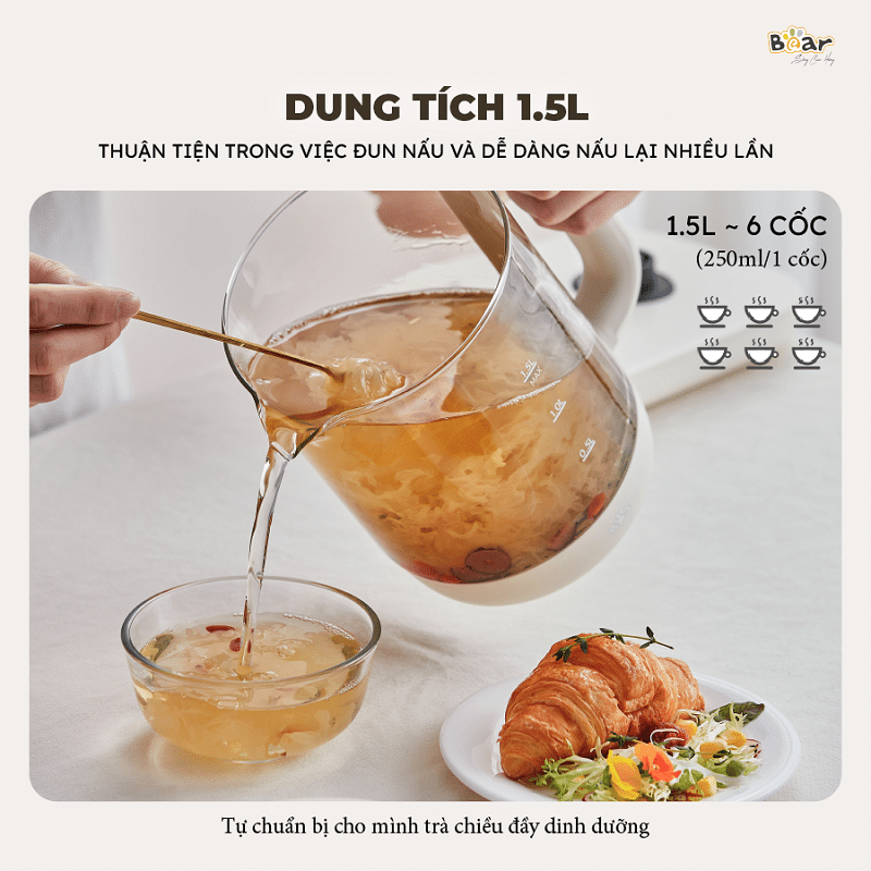 Bình Pha Trà Giữ Nhiệt Bear SB-PT15K