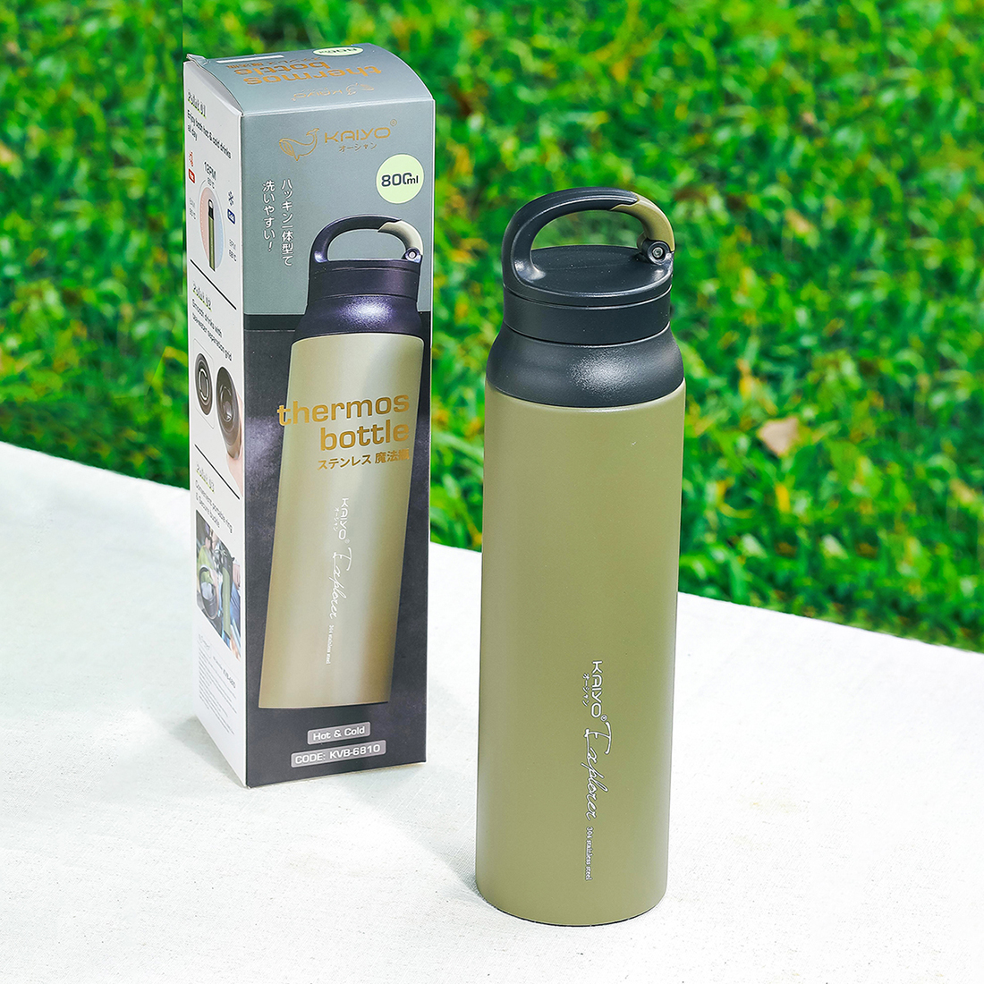 Bình giữ nhiệt chân không inox 304 có lưới lọc trà Kaiyo dung tích 800ml