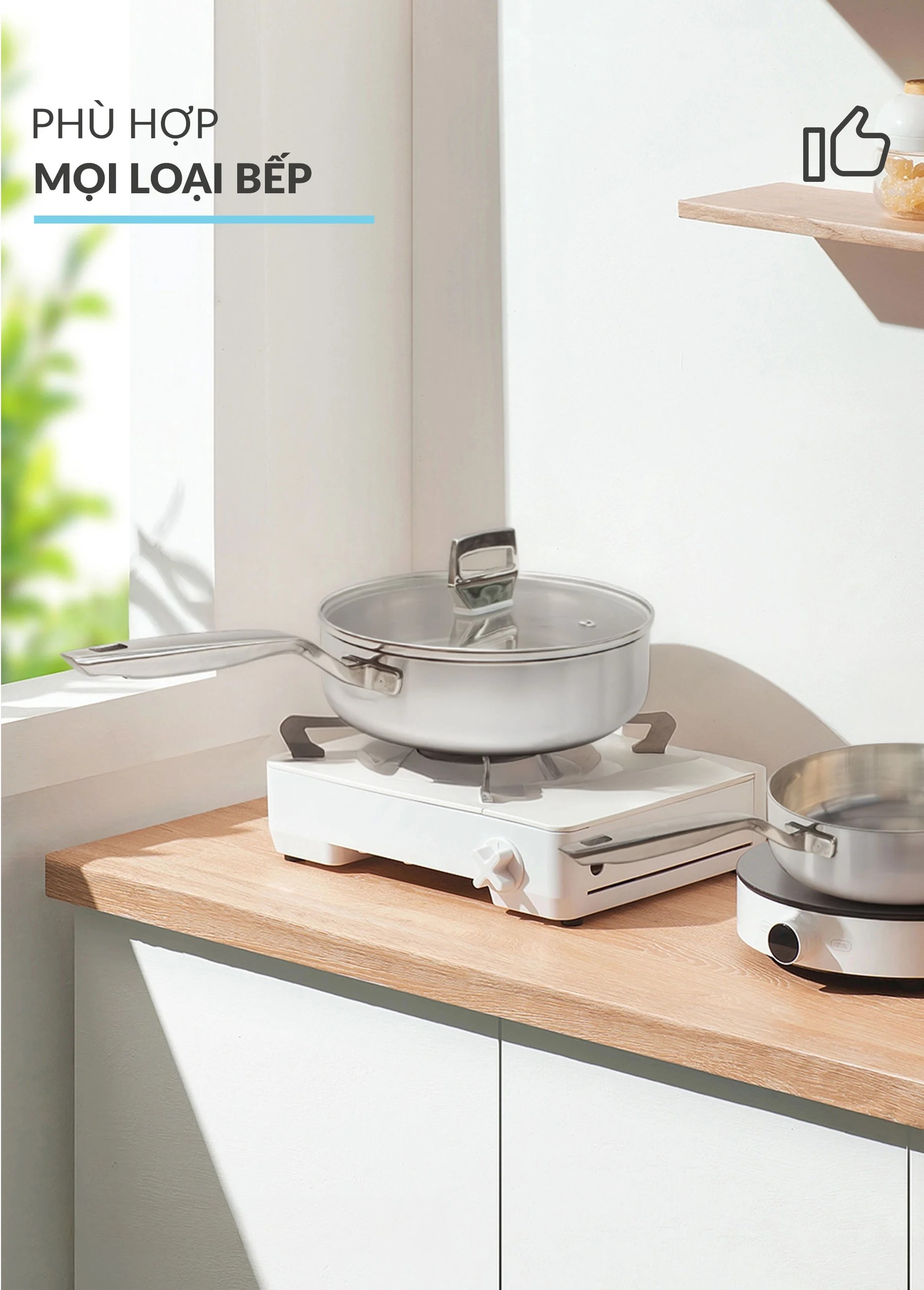 Chảo inox 316 HAATZ đúc liền khối thành đứng