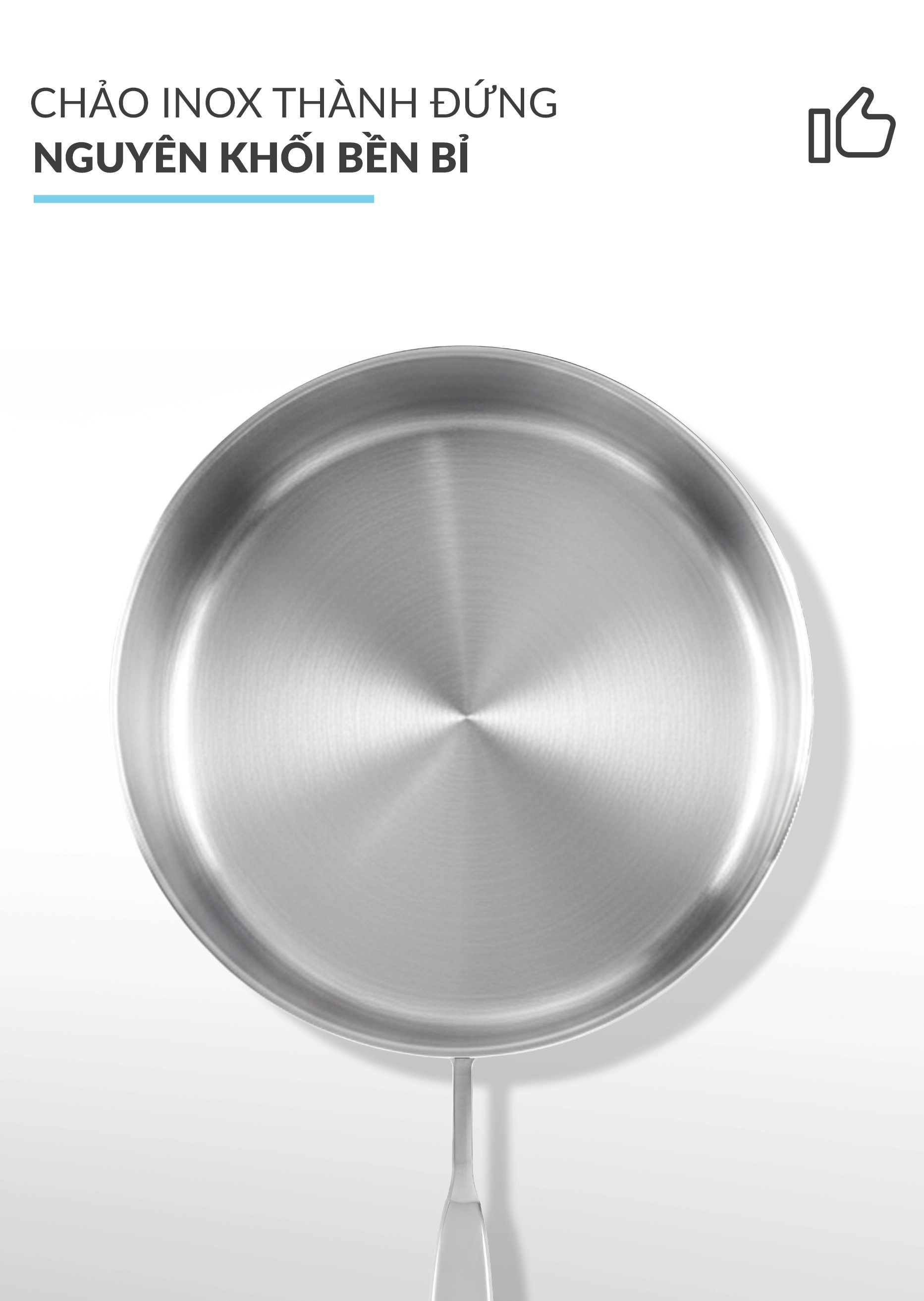Chảo inox 316 HAATZ đúc liền khối thành đứng