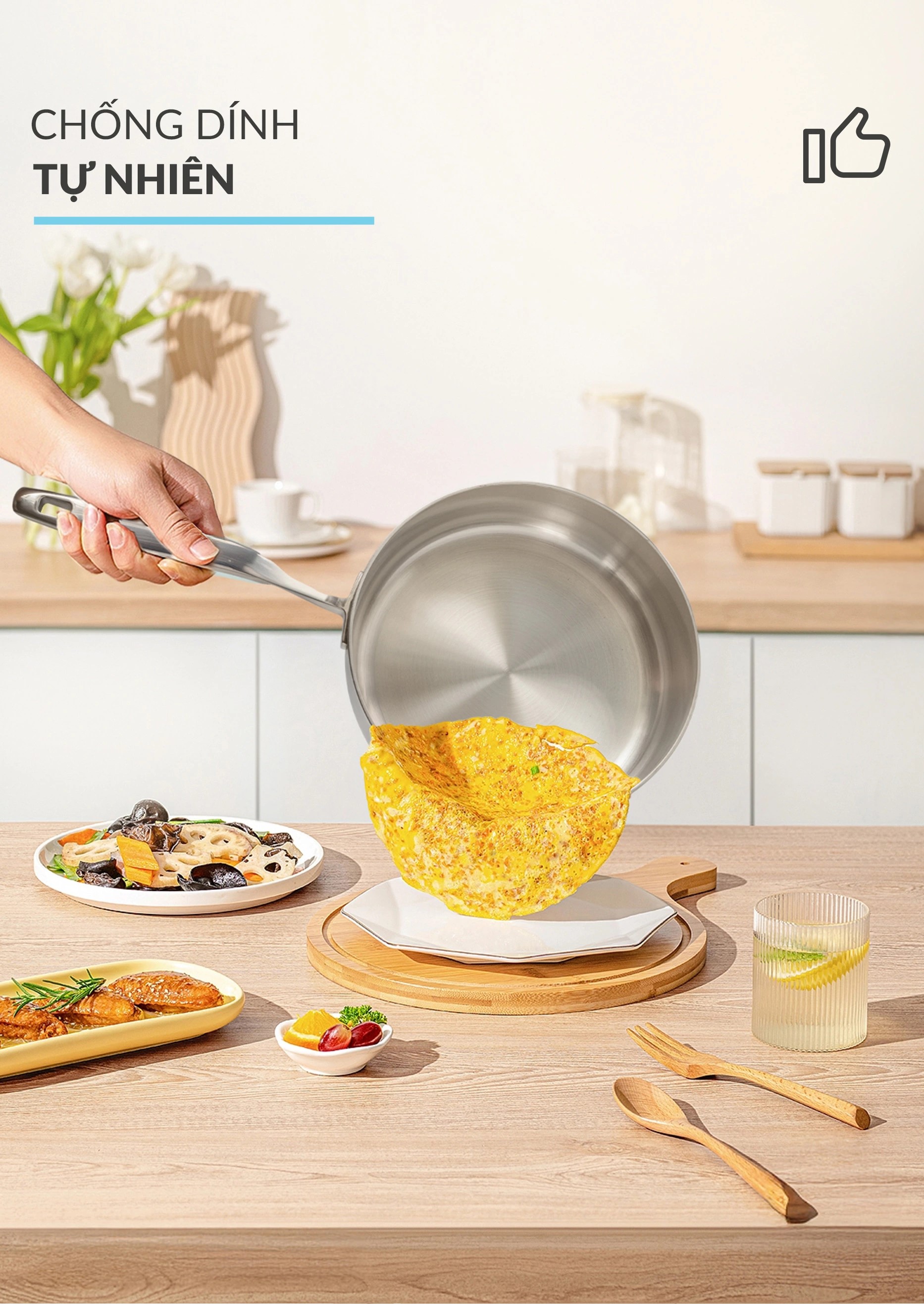 Chảo inox 316 HAATZ đúc liền khối thành đứng