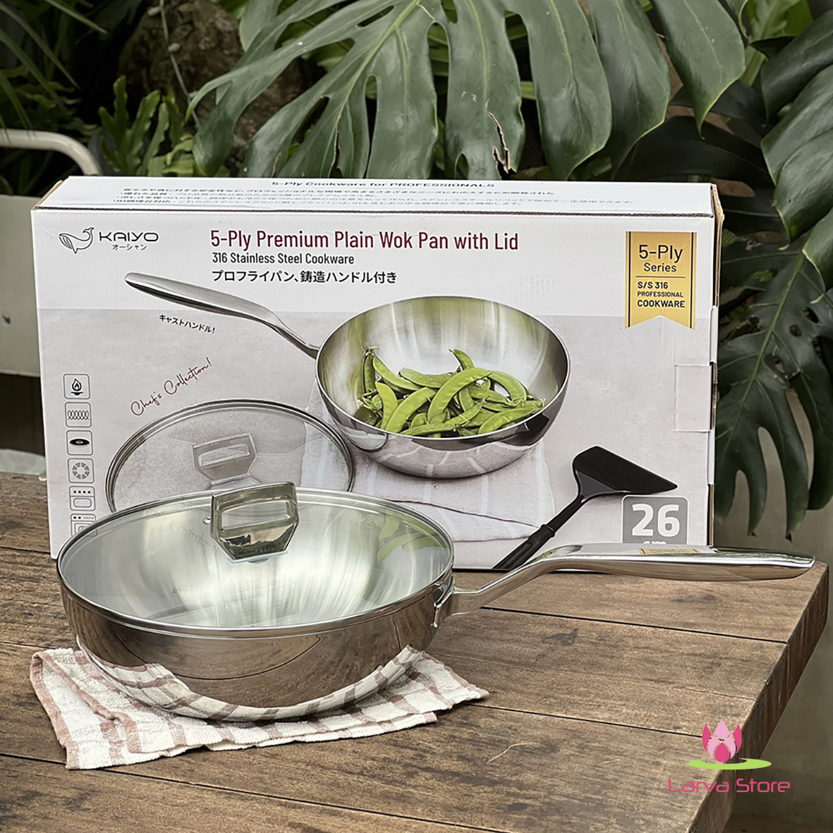 Chao inox 316 Kaiyo 5 lop sau long co vung