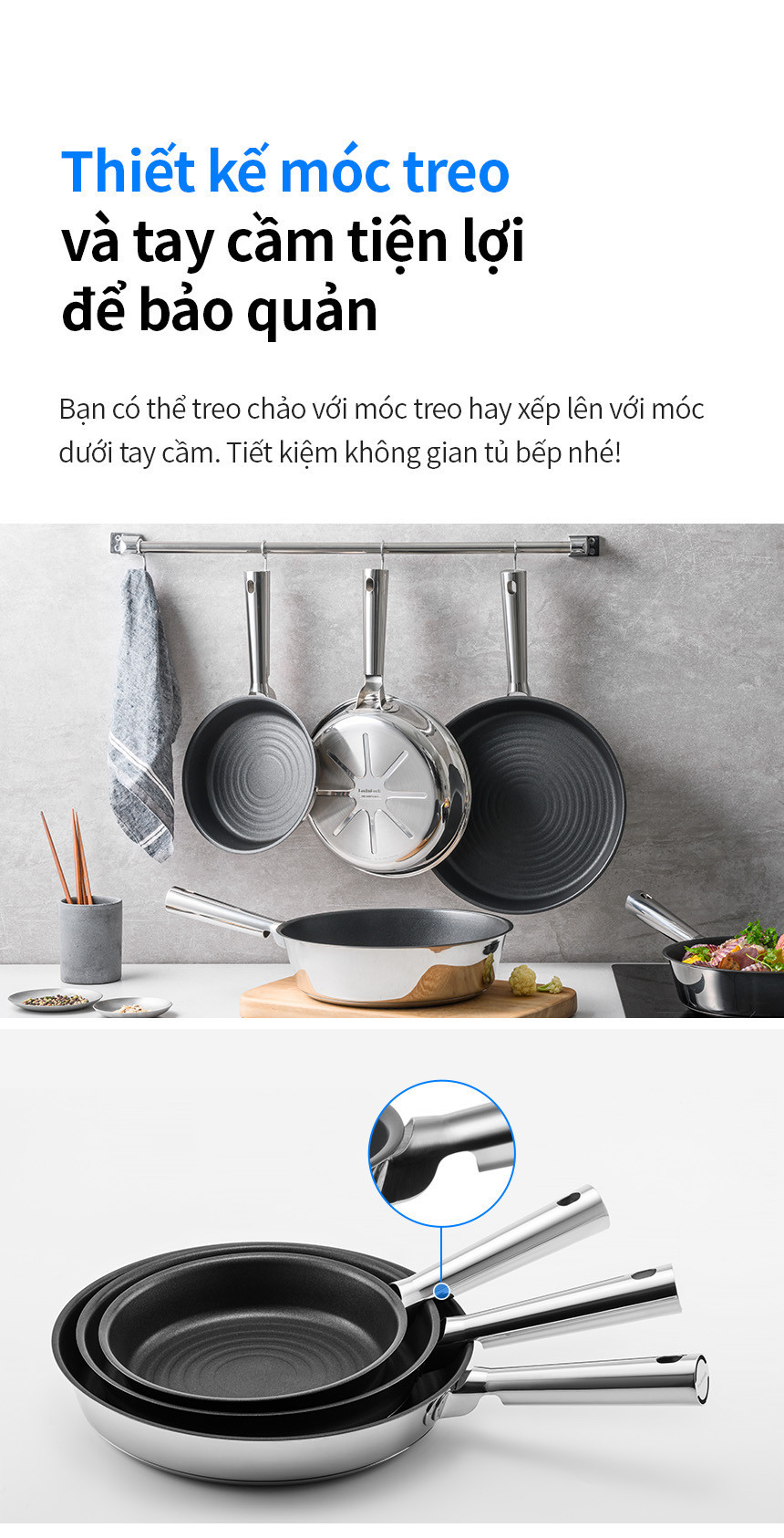 Chảo inox 304 suit STS LocknLock