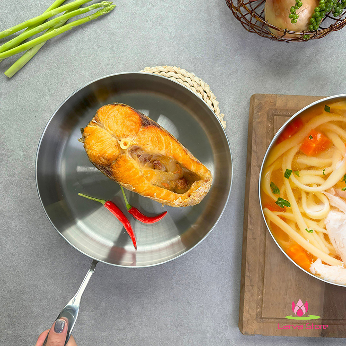 Chao inox 316 day 5 lop lien khoi kaiyo thanh cao