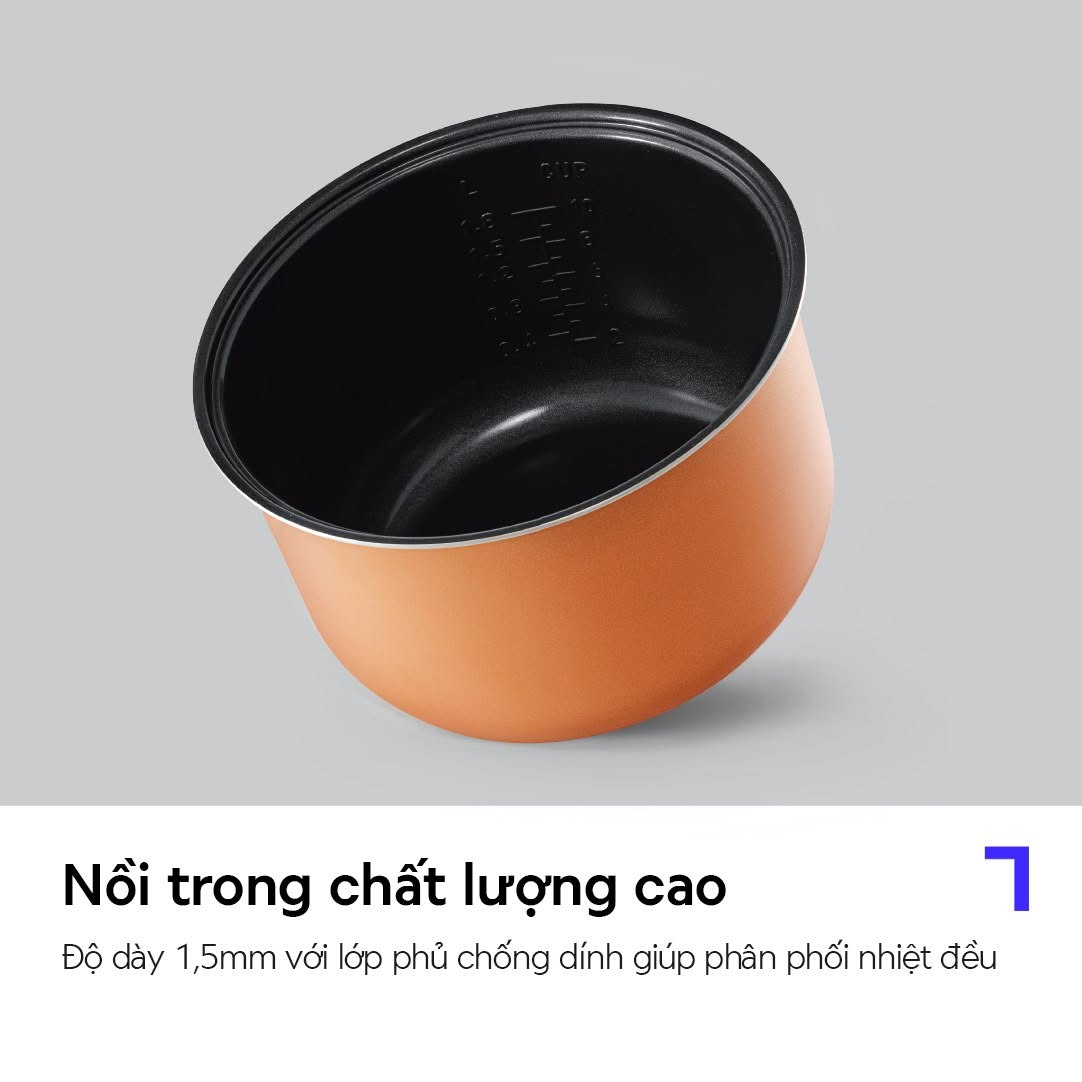 Nồi cơm điện LocknLock Essential Rice Cooker EJR452BLK