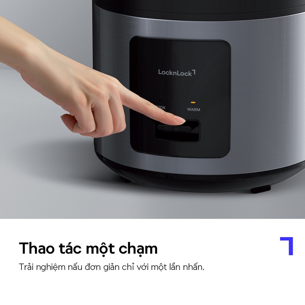 Nồi cơm điện LocknLock Essential Rice Cooker EJR452BLK