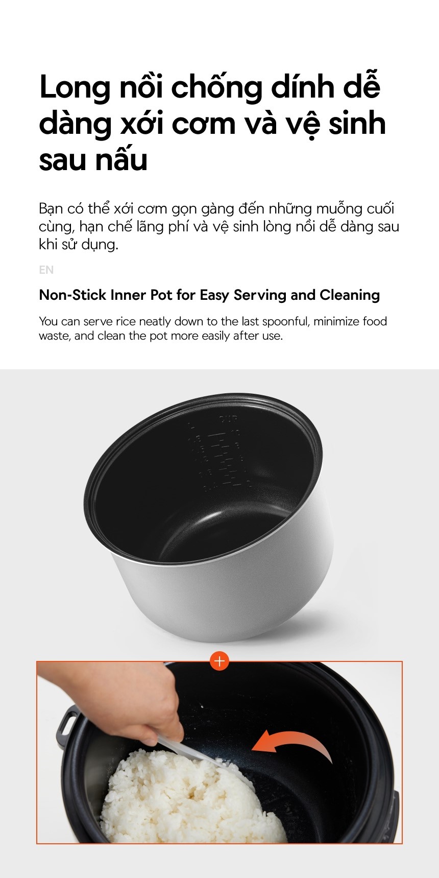 Nồi cơm điện LocknLock Daily Rice Cooker EJR472BLK dung tích 1.8L - Màu đen