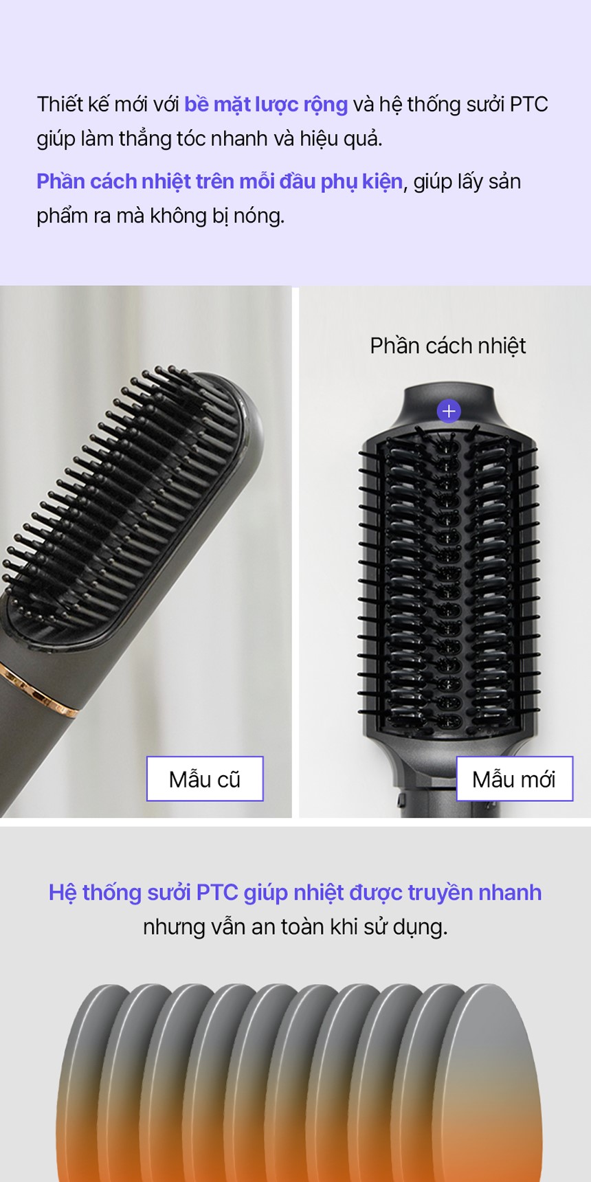 Máy tạo kiểu tóc LocknLock Multi Hair Styling Dryer ENA526GRY