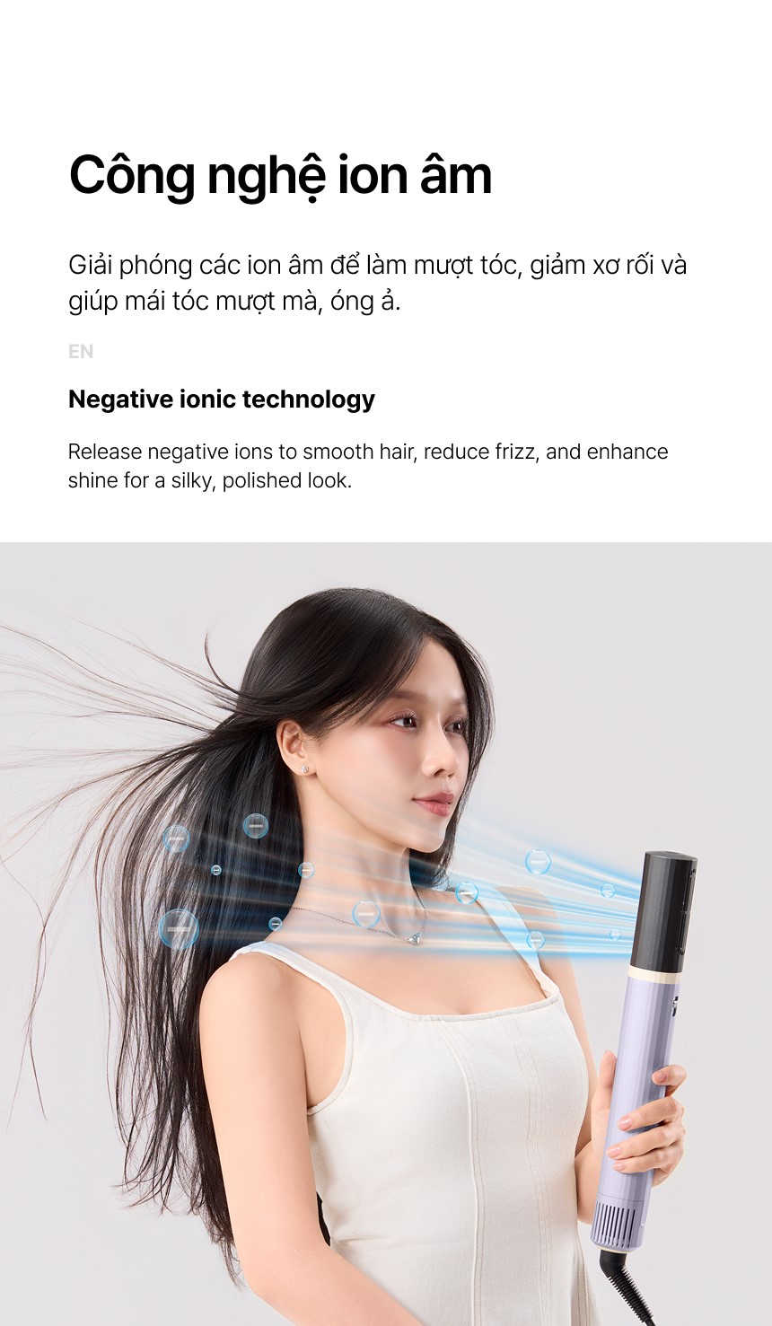 Máy tạo kiểu tóc LocknLock Multi Hair Styling Dryer ENA526GRY