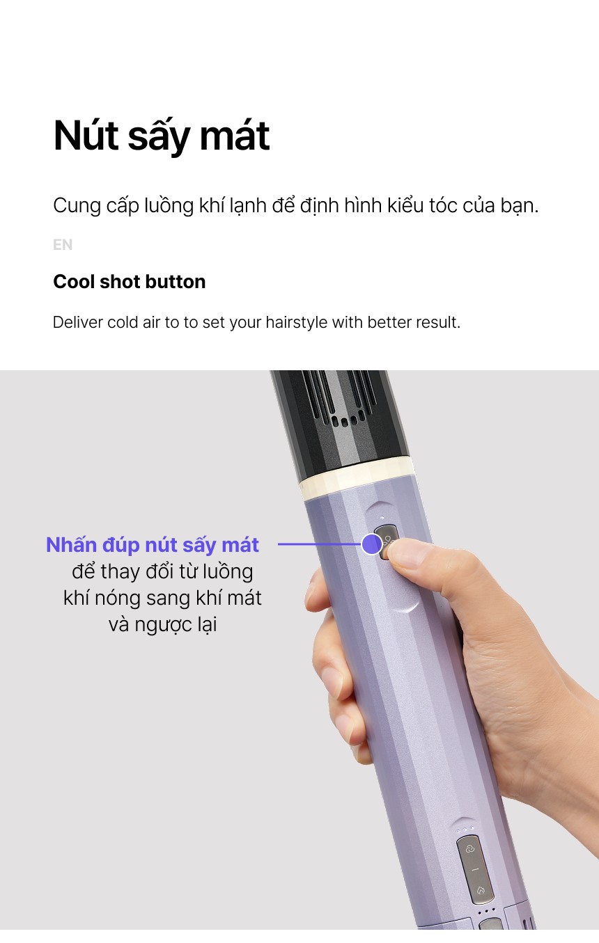Máy tạo kiểu tóc LocknLock Multi Hair Styling Dryer ENA526GRY