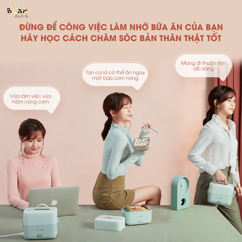 Hộp Cơm Điện Bear SB-HC12L 1.2 Lít